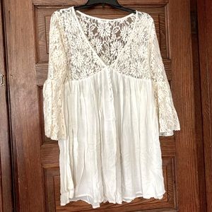 Ivory Lace Dress/Cover Up, Size Small, Umgee